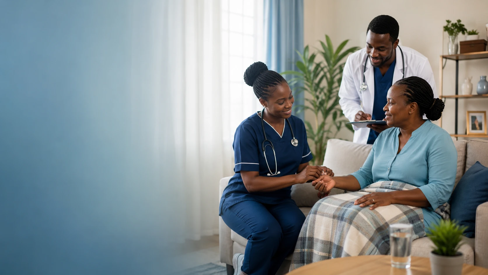 Jaemal Homecare team providing compassionate care to a patient at home