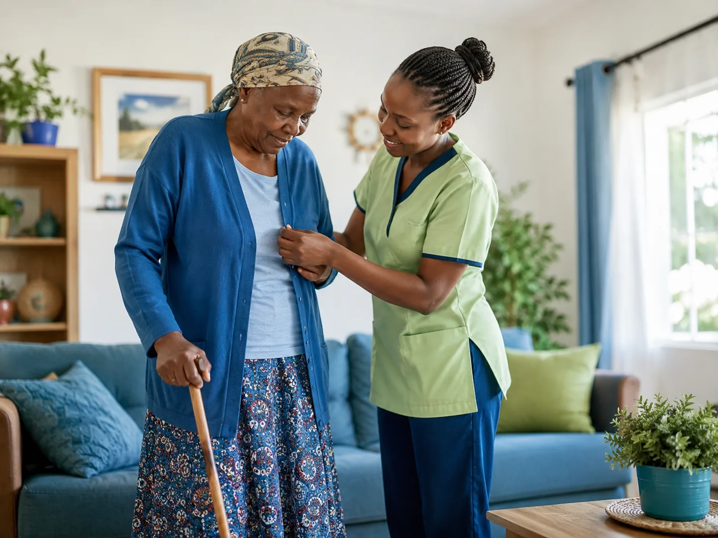 Assisted living support for elderly patients at home
